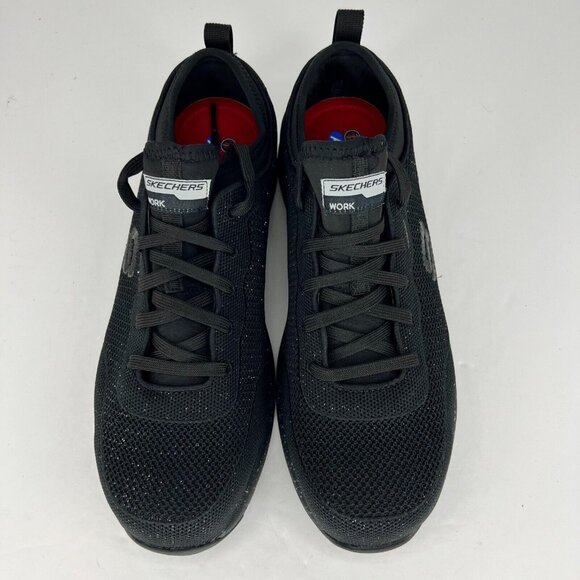 Skechers Womens 108033 Black Bulkin Balran Industrial Comp Toe Size 10 Work Shoe - Picture 4 of 9